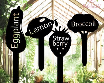 Custom Vegetables Markers,Garden Marker, Planter Box Signs, Fruit Markers,Garden Metal Art, Vegetable garden Decor,Herbal label,Gift for Mom