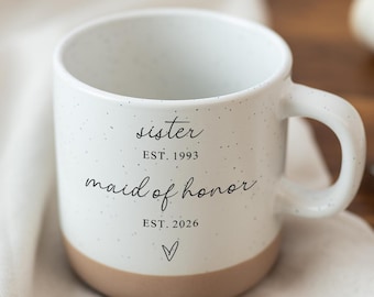Custom Maid of Honor Mug, Bridesmaid Coffee Mug, Maid of Honor Gift, Bridal Shower Gift, Wedding Party Gift, Bridesmaid Gifts