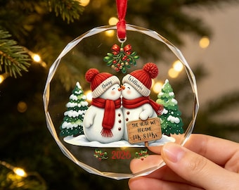 Custom First Christmas Ornament, Newlywed Wedding Gifts, Personalized First Christmas Keepsake, Our 1st Married Christmas Mr Mrs Orrnament
