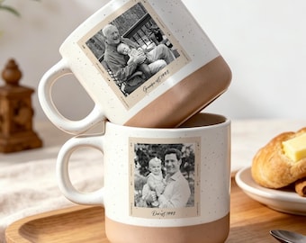 Custom Photo Mug, Personalized Picture Coffee Cup, First Father's Day Gift, Gift for New Dad, Mug for Grandpa