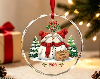 Personalized First Christmas Keepsake, The Year We Became Mr & Mrs, Wedding Gift for the Bride and Groom, Wedding Keepsake, Christmas Gift