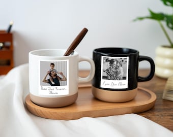Personalized Photo Cemamic Mug, Custom Polaroid Photo Mug, Custom Mug Gift For Parents, Gift for Mom Dad, Picture Cup, Custom Birthday Gift