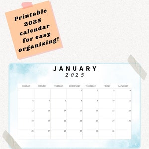 2025 Printable Wall Calendar And Planner – Customizable Monthly And Yearly Layouts Instant Download