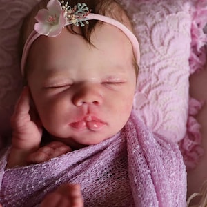 Authentic Platinum Cloth Body Silicone Baby Felicity/17 inches/Newborn Size/Created In USA!
