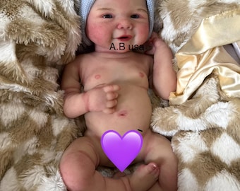 Authentic Platinum Full Body Silicone Baby/19 inches/Newborn Size/Created In USA