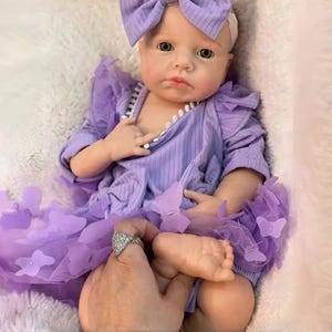 Authentic Platinum Full Body Silicone Baby Aubrey /17 inches/Newborn Size/Created In USA!