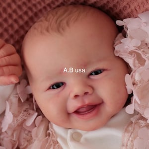 Authentic Platinum Full Body Silicone Baby Emma/17 inches/Newborn Size/Created In USA!