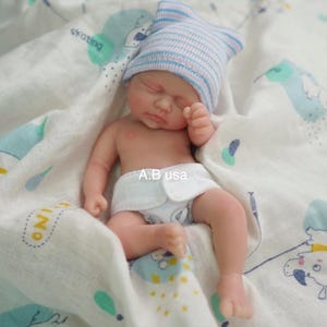 Authentic Platinum Full Body Silicone Baby/Mini silicone 7 inches/Palm Size/Created In USA