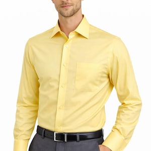 Yellow Mens Dress Shirt - Etsy
