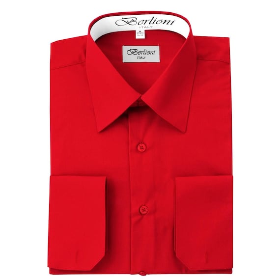 sachin and babi light blue dress Men's Red Dress Shirt – Modern Fit Convertible Cuff Shirt for Weddings,  Business & Formal Events
