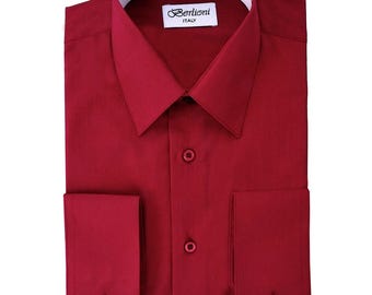 Burgundy With Gold Accent Dress Shirts - Made to Order in USA - Etsy