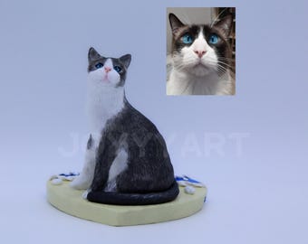 Custom Cat Figurine, Cat Birthday Cake Topper, Cat Statue, Cat Figure, Cat Miniature, Pet Loss Gift, Pet Memorial, Dog Replica, Dog Figurine