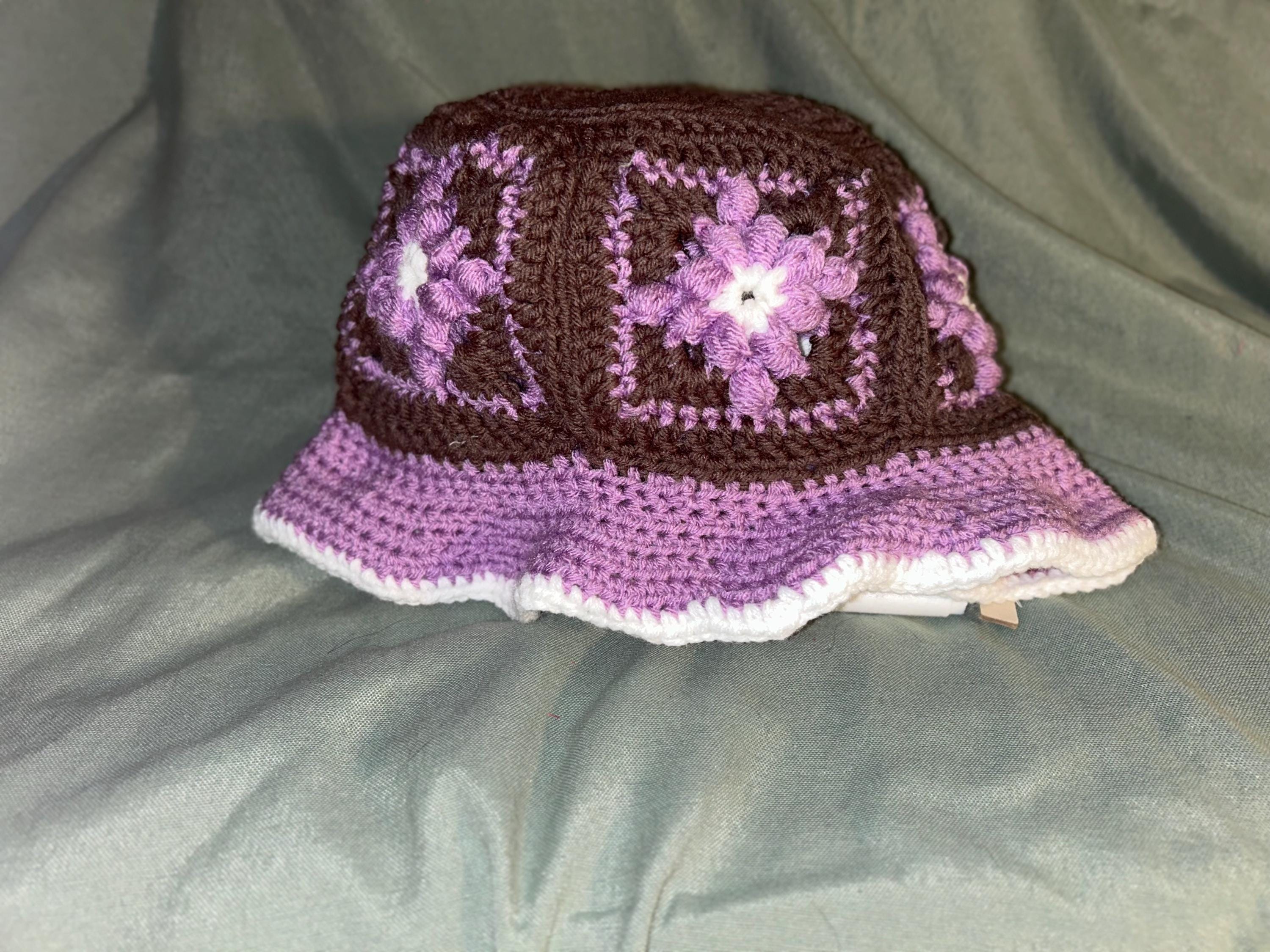 Diamond Purple & Brown Bucket Hat - Etsy