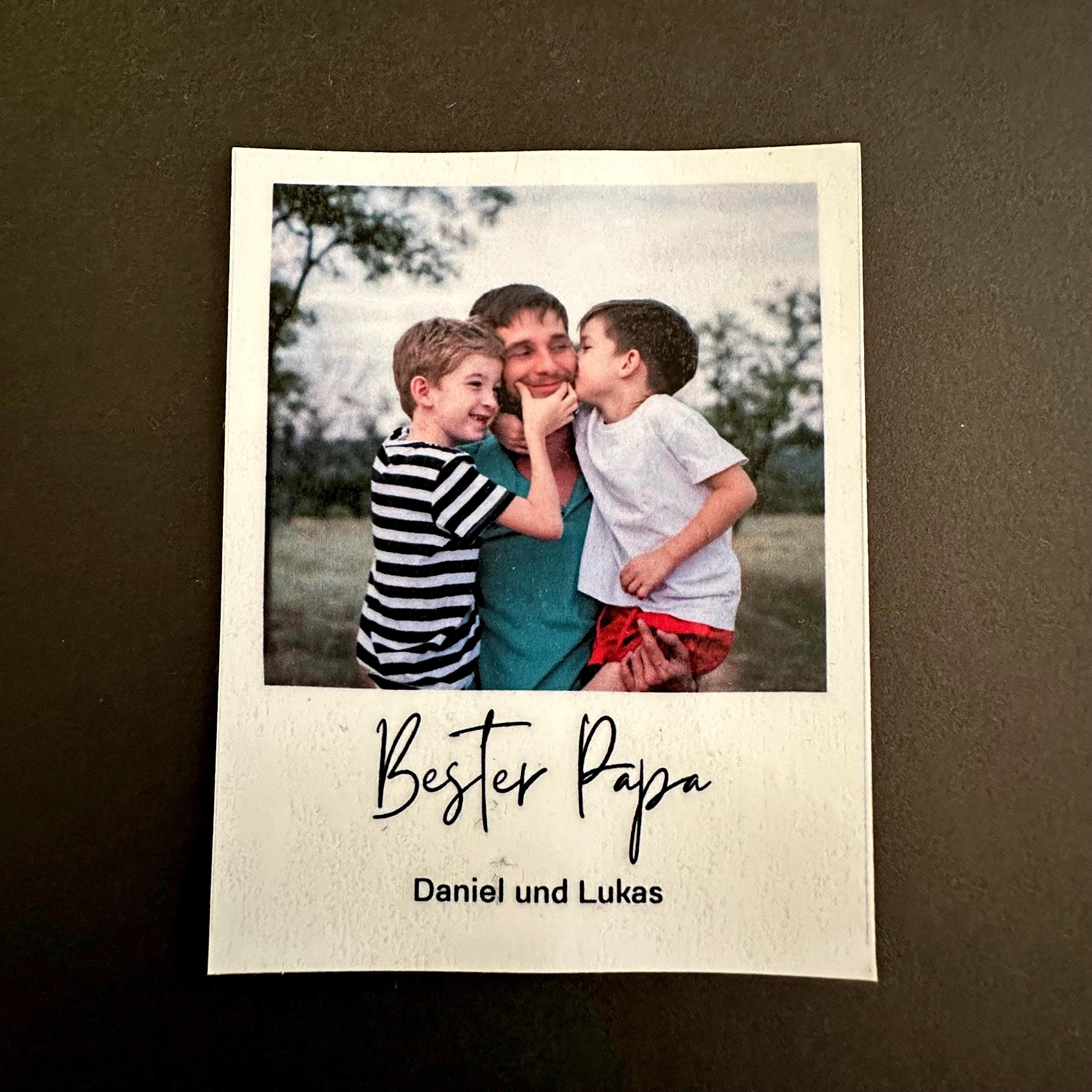 Personalisiertes Polaroid Kühlschrankmagnet – Mit Eigenem Foto & Text | 8,9x10,66cm, Handgemacht