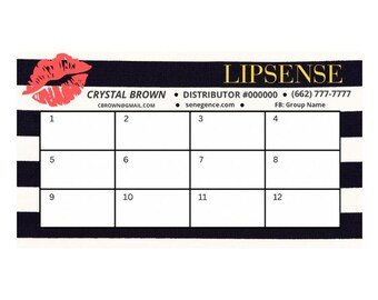 Tarjeta de presentación con calendario de 12 meses personalizable