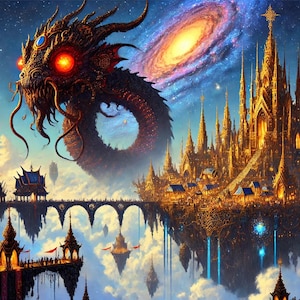 D&D One-Shot Adventure – La ville flottante et l'horreur cosmique | Cartes, jetons et histoire | Cartes de bataille et ressources de campagne TTRPG