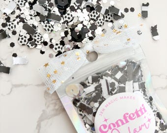 Soccer Confetti, Confetti Glam, Custom Confett, Pretty Confetti, Jen Magic Makes, Colorful Confetti, Birthday Party, Flatlay Confetti