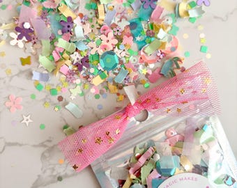 Confetti, Confetti Glam, Custom Confett, Pretty Confetti, Jen Magic Makes, Daisy Confetti, Butterfly Confetti, Flatlay Confetti
