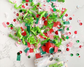 Confetti, Confetti Glam, Custom Confett, Pretty Confetti, Jen Magic Makes, Christmas Confetti, Snow Flake Confetti, Flatlay Confetti
