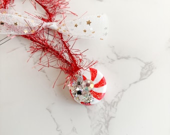 Peppermint Ornaments, Christmas Ornament, Glam Ornament, Jen Magic Makes, Peppermints, Custom Ornaments,
