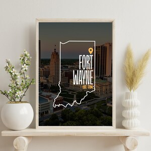 Fort Wayne Indiana Digital Print | Fort Wayne Wall Art | Northeast Indiana, Local Design | Fort Wayne Digital Download | Instant Download