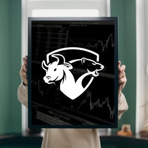 Bull Bear Market Wall Art | Stock Trader & Finance Art | Stock Market Design | Gift for Financial Professionals | Instant Digital Download