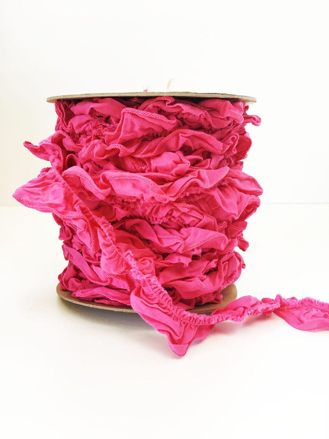 Ruffle 5 Yards Striped 1 Cotton Pink Trim - Etsy