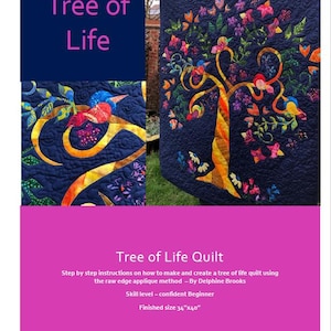 Delphine Brooks Tree of Life Applique Quilt Sewing Instruction Booklet ...