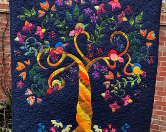 Delphine Brooks Tree of Life applique quilt sewing instruction booklet and templates PDF digital download