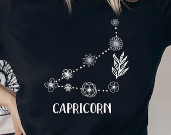 Capricorn Zodiac Sign Tshirt, Horoscope Capricorn Shirt, Astrology Capricorn Birthday Gift Tee, Capricorn Gift Shirt, Cute Capricorn Gift