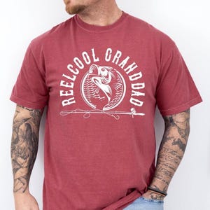 Reel Cool Granddad Tshirt,Granddad Gift from Granddaughter Grandson,Birthday Fathers Day Christmas Grandparent,Gifts for Granddad,Trendy Tee
