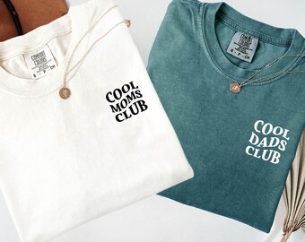 Cool Moms Dads Club T-shirt, Mother's Father's Day Gift, Daddy Mama Mommy Tee, Mom Dad to be, Matching Shirt, Pregnancy Reveal, Customizable