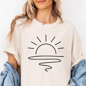 Sun T-Shirt, Summer Shirt, Beach Shirts, Comfort Colors® Sunhine T-Shirt, Gift For Woman, Boho Sun Shirt, Sun Shirt,Unisex Sun Shirt
