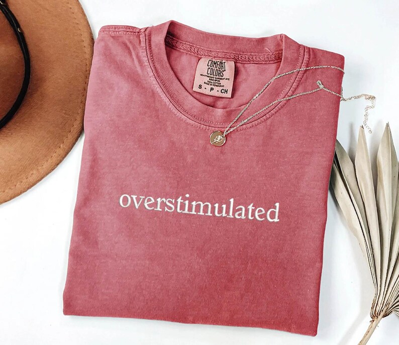 Embroidered Overstimulated Shirt for Mom, Cowboy Frog Shirt, Gen Z Shirt Weird Stuff Funny Tshirt, Unhinged Tshirt, Weirdcore Clothing image 5