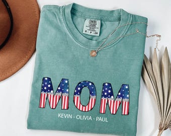 Custom Mom Shirt, Mom Shirt With Names, Personalized Mama T-shirt, Custom Mama Shirt, Mother's Day Shirt, Mama With Children Names Tee