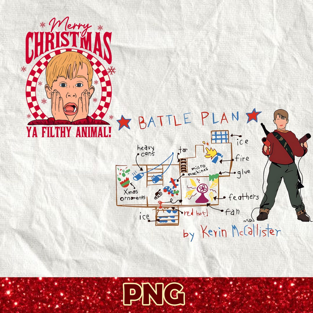 Home Alone Battle Plan Christmas Png, Home Alone Png, 90s Christmas ...
