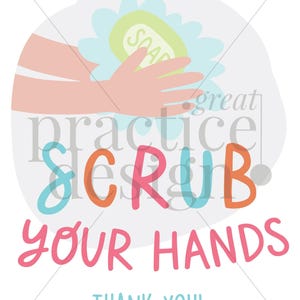 Adorable wash your hands sign, Printable hand washing sign, hand hygiene habits sign, wash your hands sign for medical practices