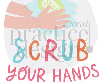 Adorable wash your hands sign, Printable hand washing sign, hand hygiene habits sign, wash your hands sign for medical practices
