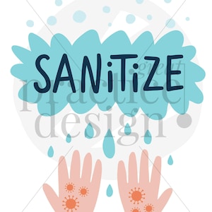 Sanitize your hands sign, Printable sanitize your hands sign, Please Sanitize sign for practice or business, Printable Sanitize your hands