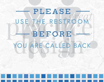 Restroom Sign- Bathroom Sign- Business Sign- Office decor- Downloadable Wall art- Wall decor PDF- Medical Office