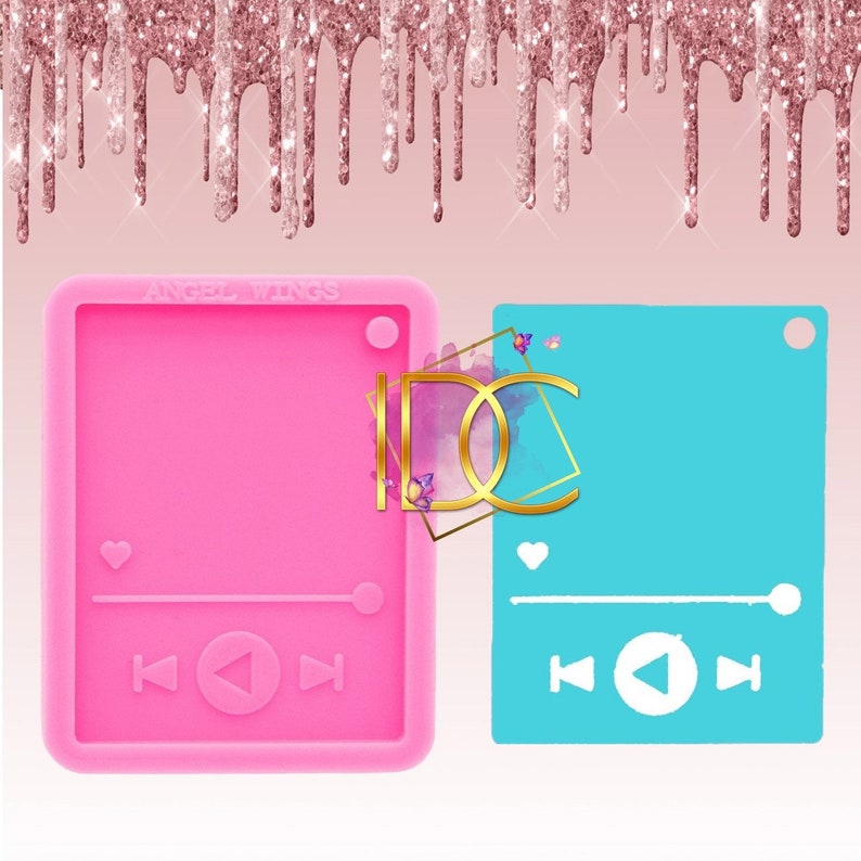 Music Player Silicone Keychain Mold Etsy