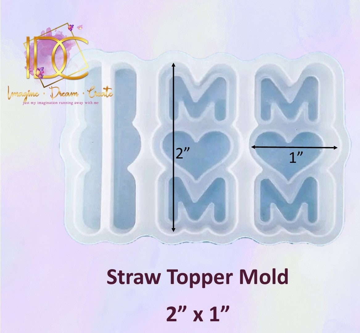 Designer Straw Topper Mold LV