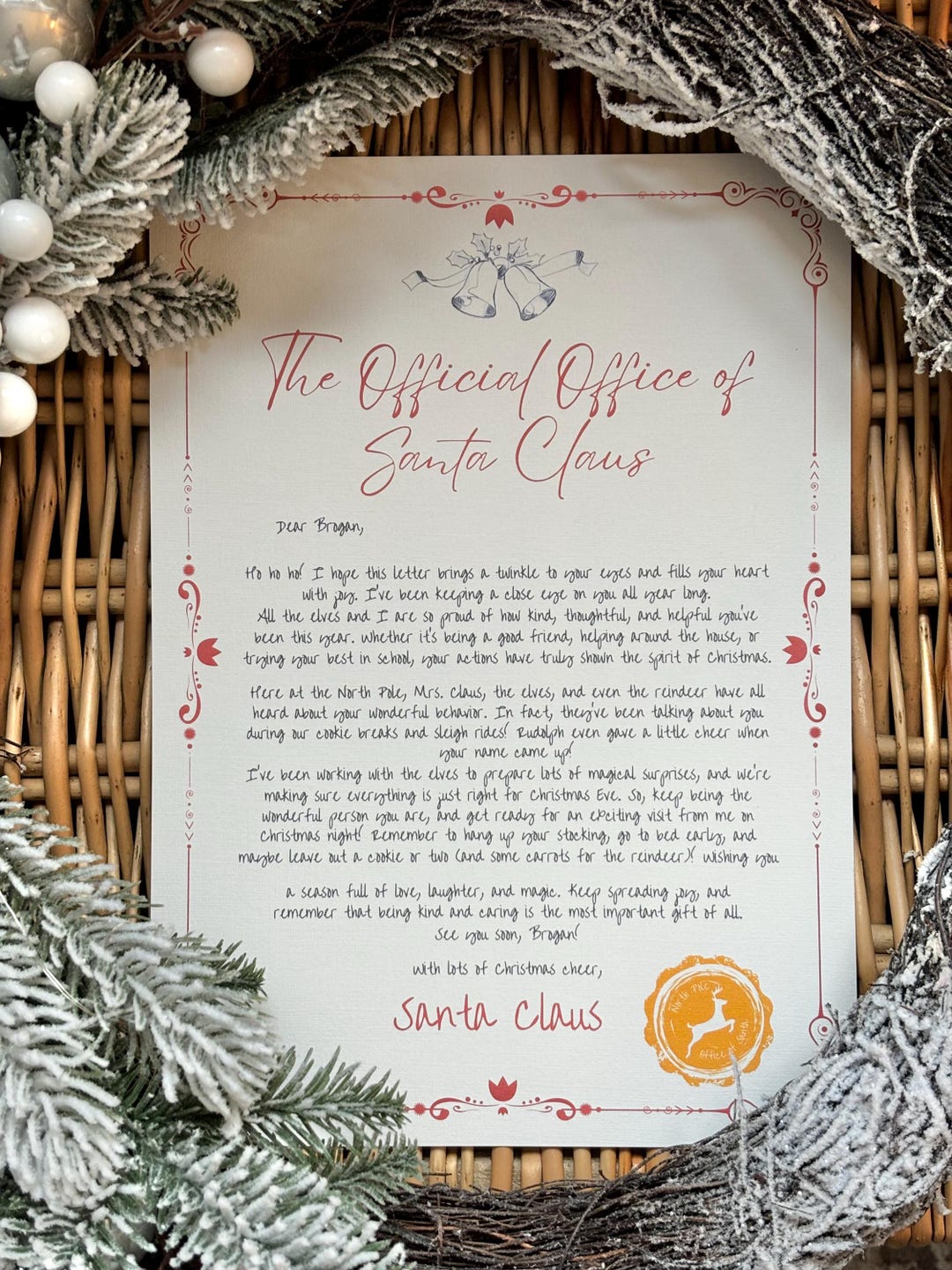 thumbnail image 2 of Personalised Letter From Santa – Custom Child's Name, Message & Gift – UK Seller 2 of 5