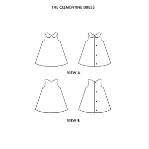 The Clementine Dress PDF Sewing Pattern: Peter Pan Collar Dress in 2 Styles and 7 Sizes (Instant Download)