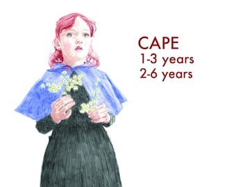 El patrón de costura PDF fácil de Amelie Cape en 4 estilos diferentes (descarga instantánea)