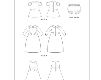 PDF Costume Pattern - The Fancy Dress and Bloomers Costume PDF Pattern 4 Ponyo, Princesses, Stranger Things, Party Dresses, Adventure Time