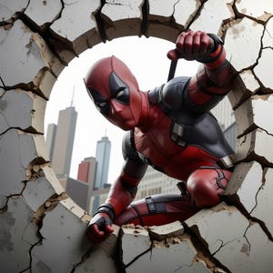 3D Effect cartoon movie character sublimation mug wrap Deadpool