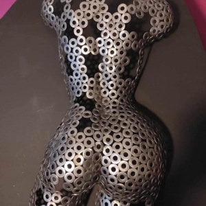 Metal Woman Torso - Abstract Wall Art Sculpture