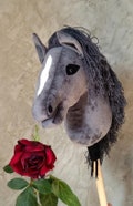 Hobby horse DARK GRAY with a spot A4