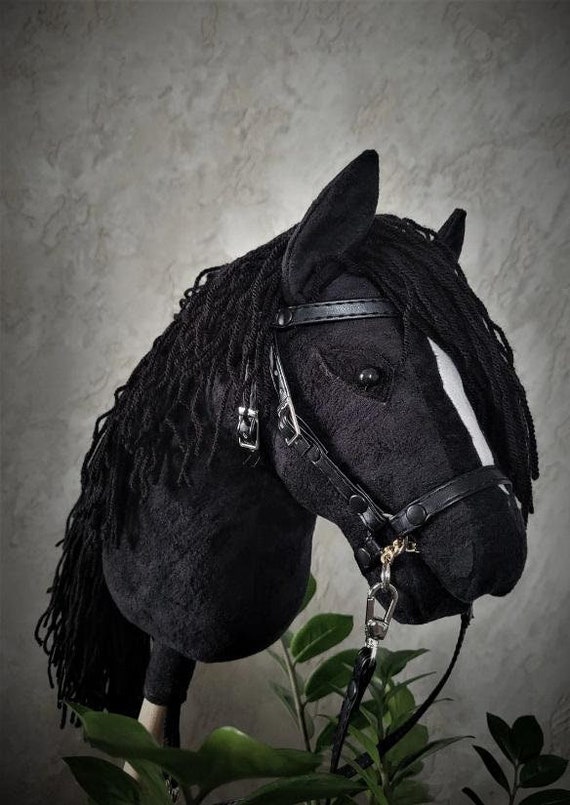 Hobby horse BLACK with a spot A4
